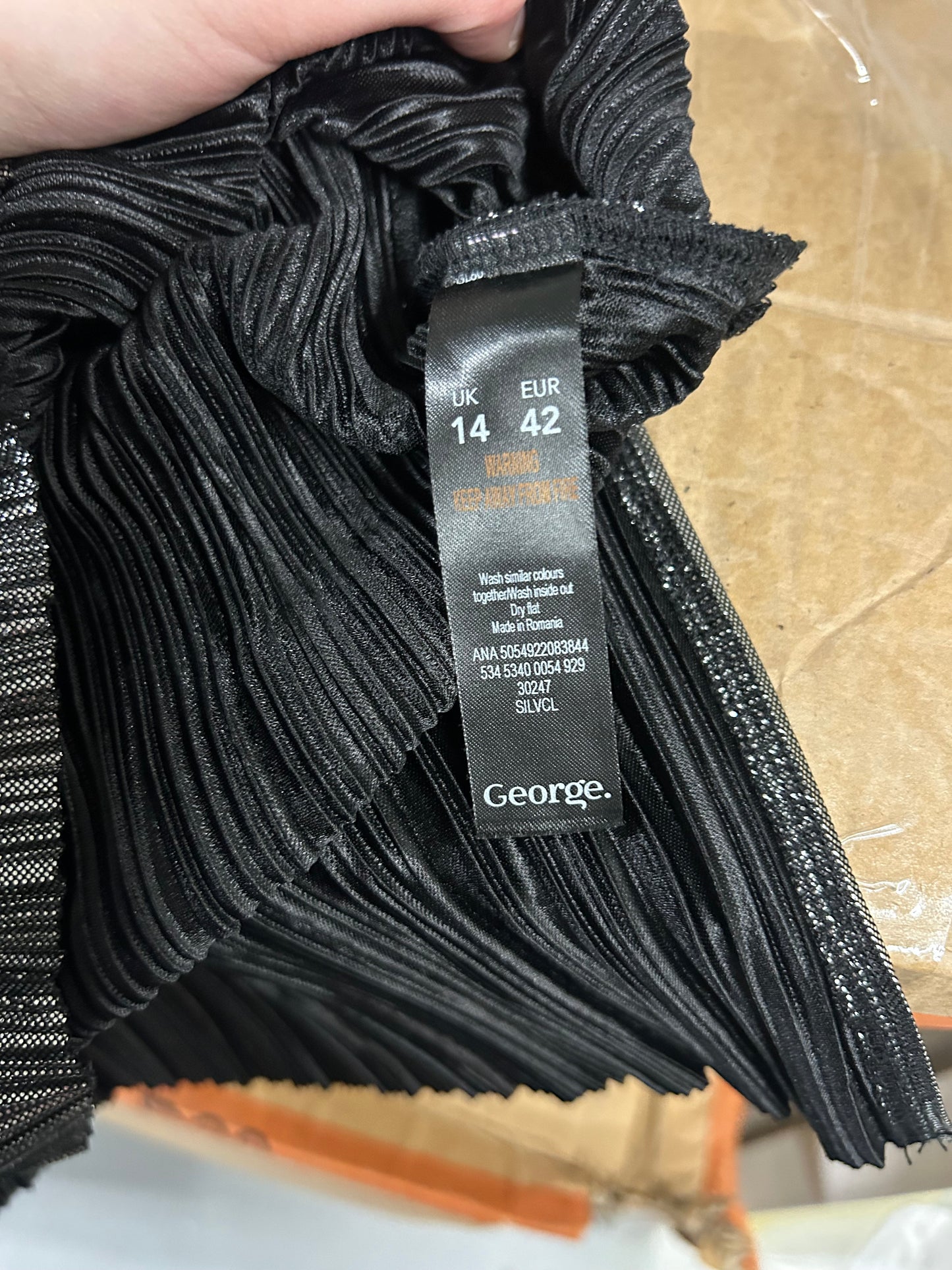 Ladies Size 14 George Silver Dress