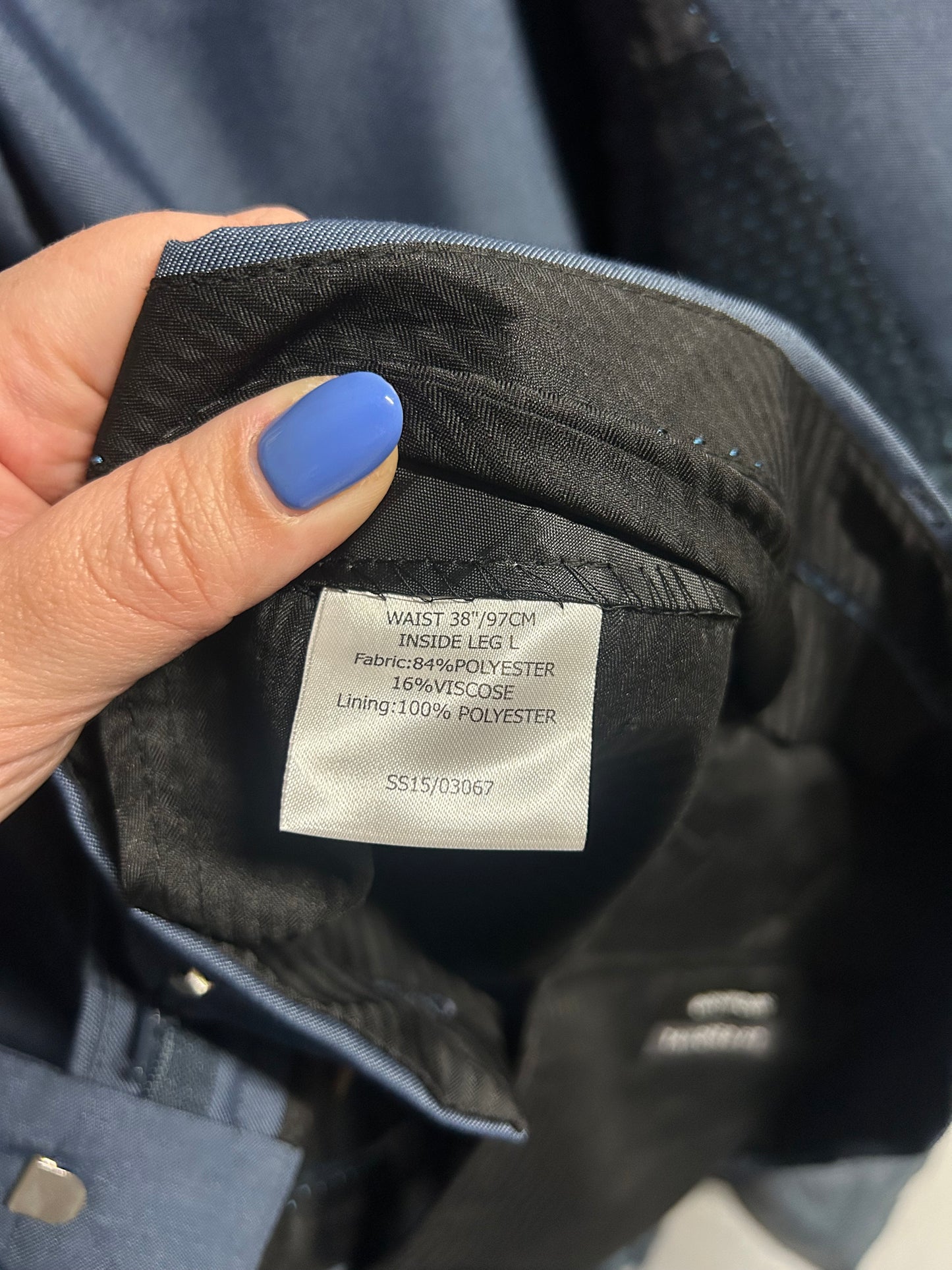 Mens Suit Blue Jacket (50 inch) and Trousers (38 inch inches waist )