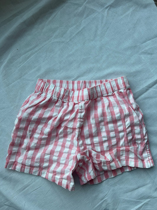 Kids Age 3-4 Pink and White Check Shorts