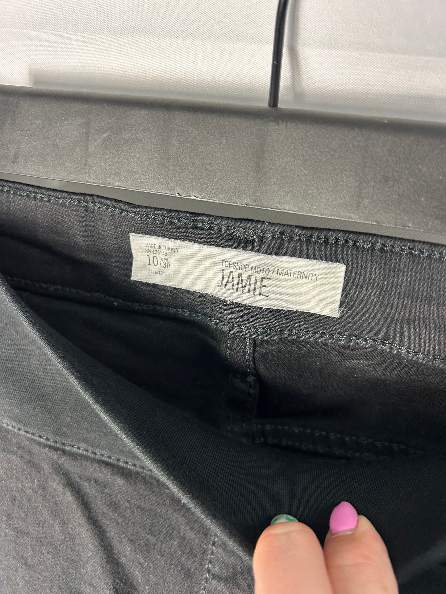 Maternity size 10 - Topshop ‘Jamie’ Black Jeans