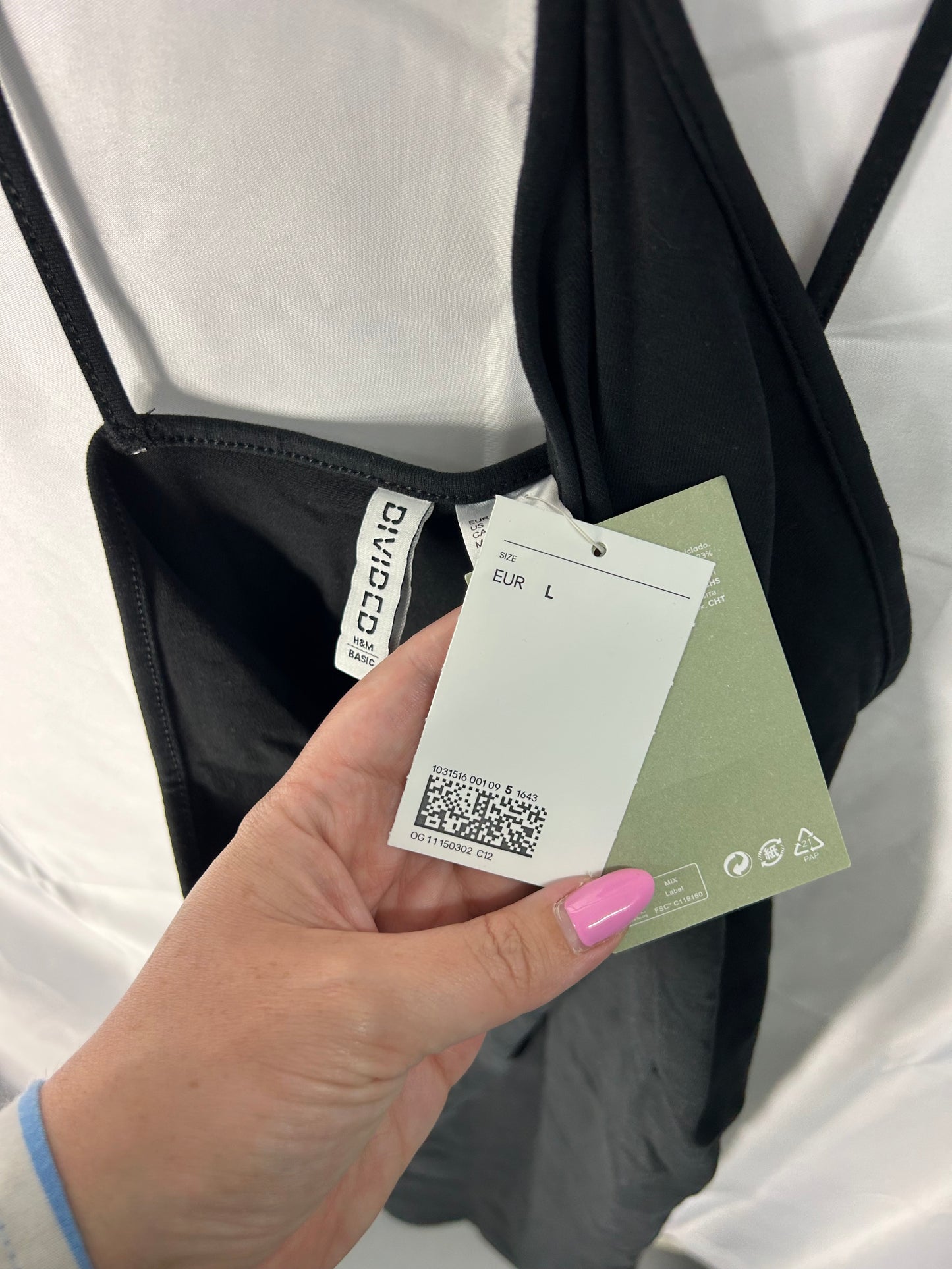 Ladies size Large - H&M black halter-neck strappy dress