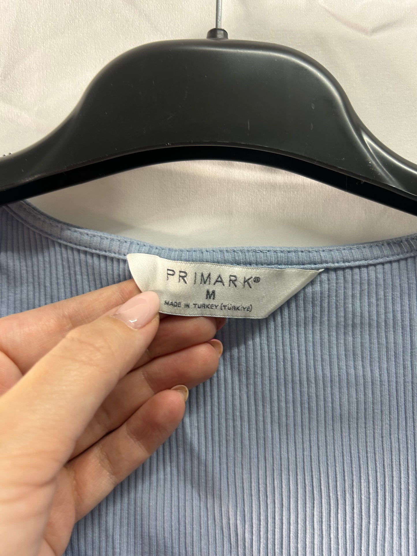 Ladies size medium (more like XS / S) - Primark Pale Blue Crop Top  l