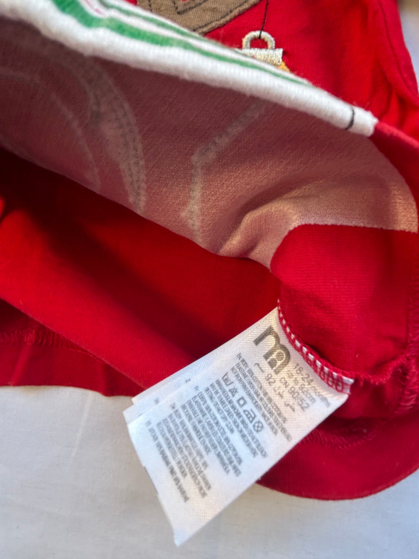 Baby 18-24 Months Red Reindeer Long Sleeve Top