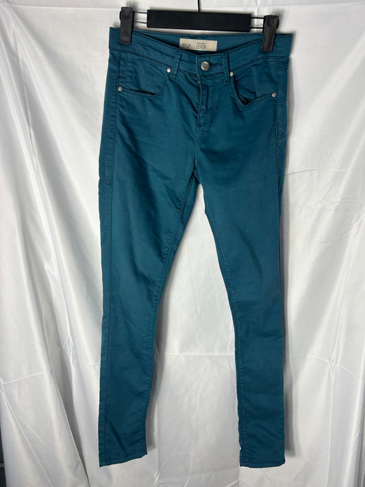 Ladies size 26 inch waist - teal Topshop trousers
