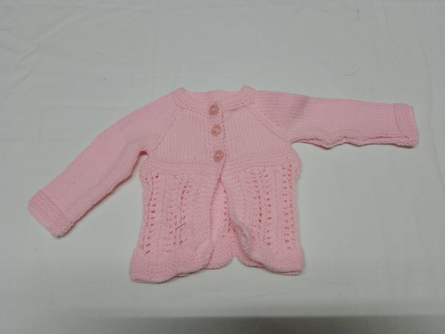 Baby 0-1 months pink cardigan