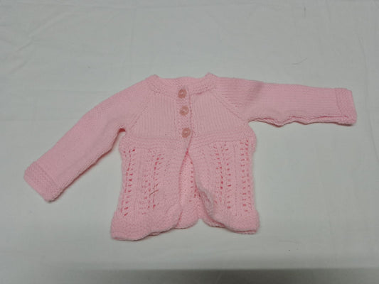 Baby 0-1 months pink cardigan