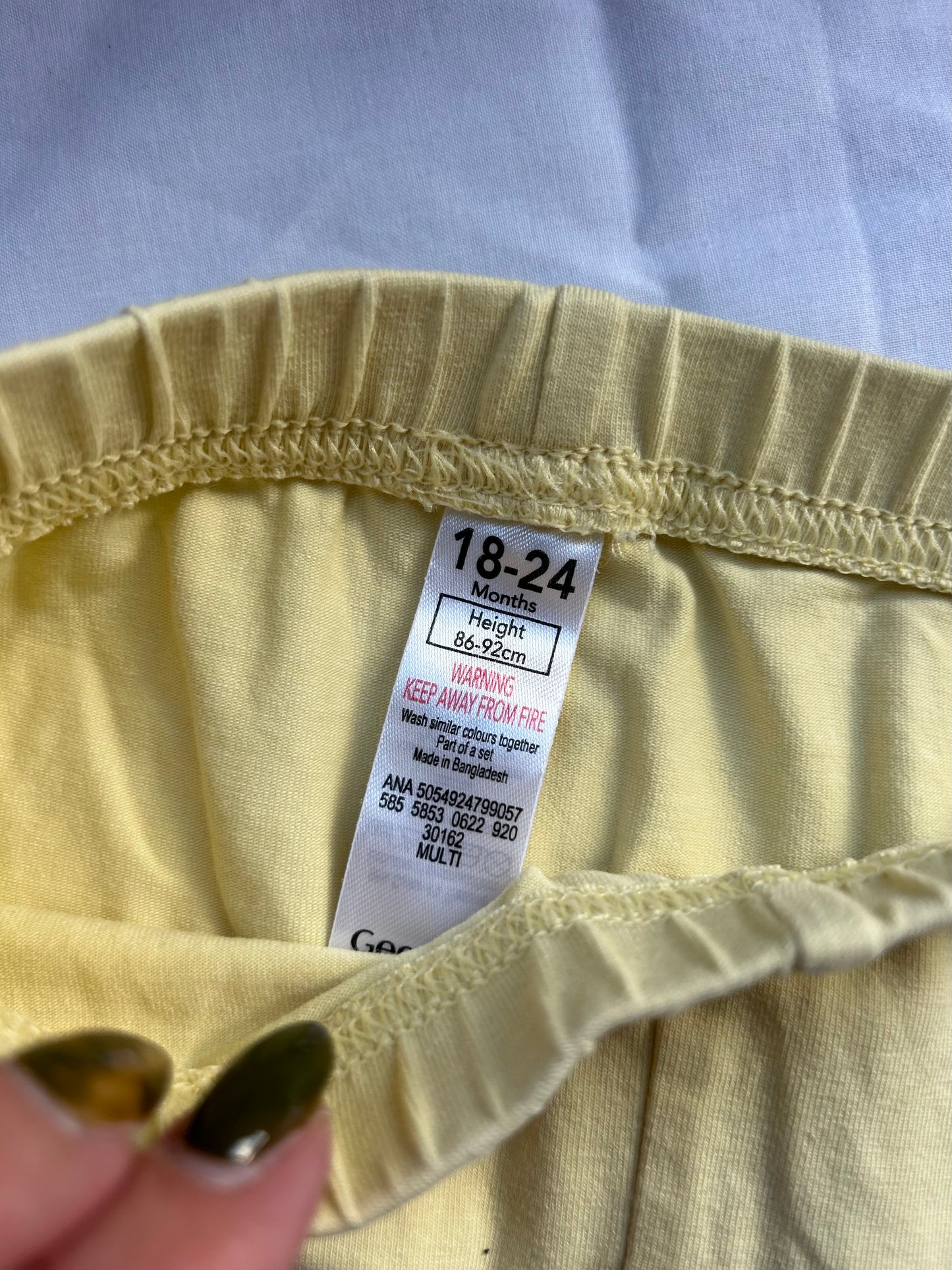 Baby 18-24 Months 'George' Yellow Trousers