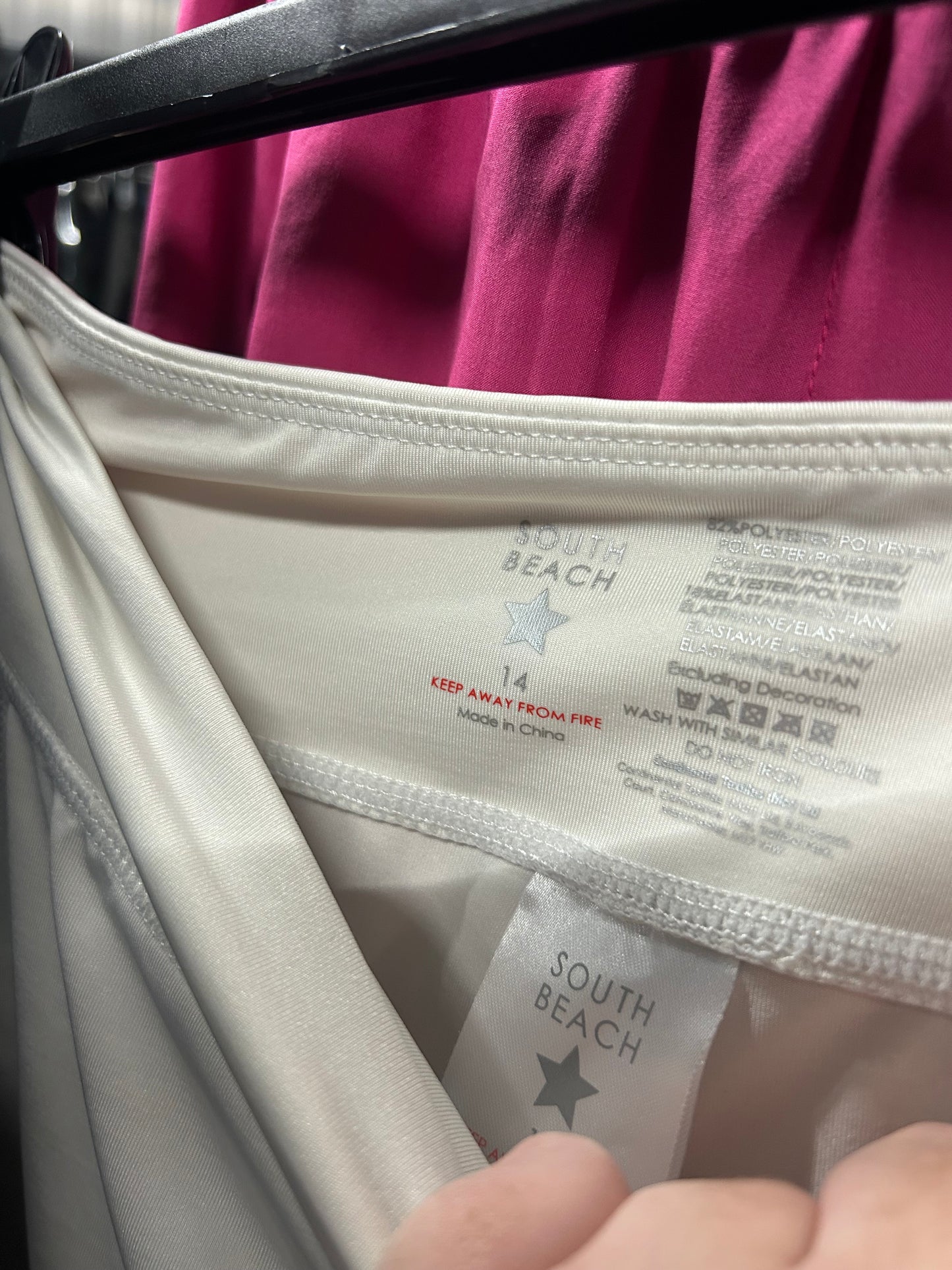 Sports Size 14 South Beach White Shorts