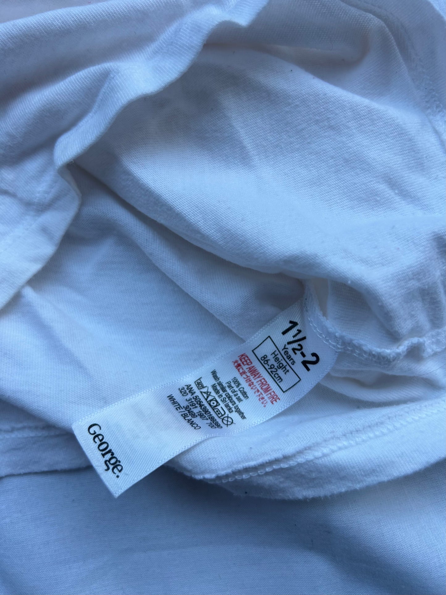 Baby 18-24 Months White Vest