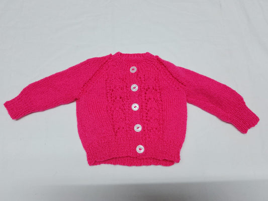 Baby 0-6 months pink cardigan