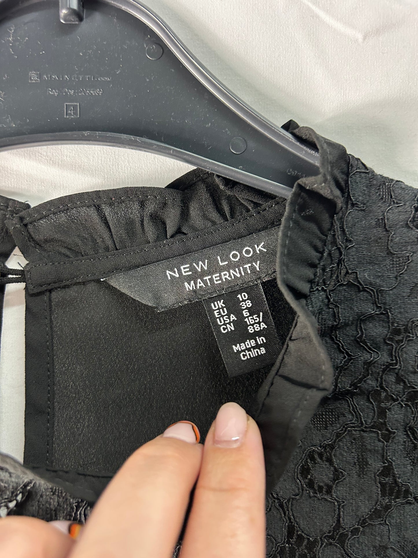 Ladies Maternity Top - Size 10 - Black - New Look