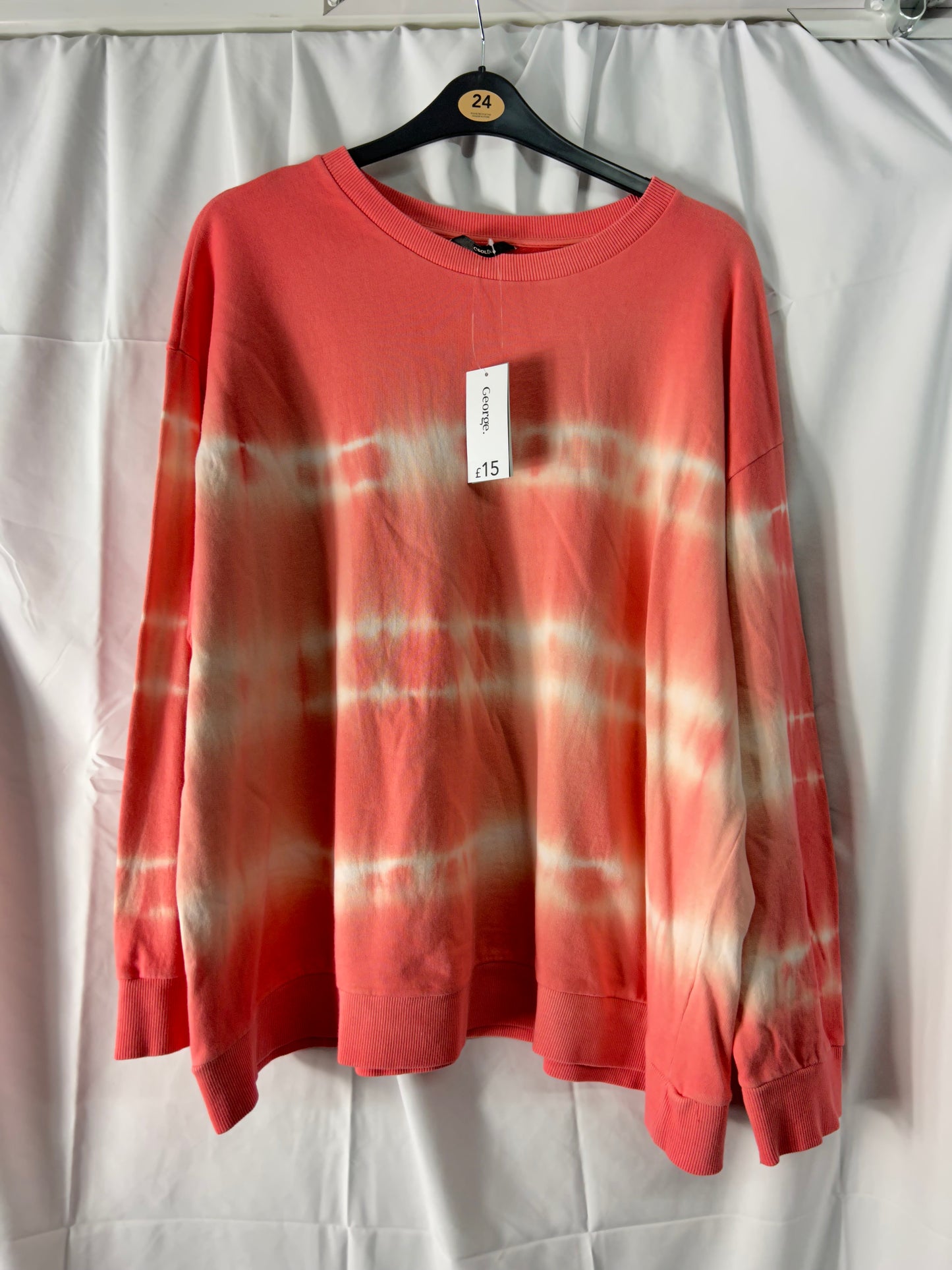 Ladies size 24 - pink tie dye jumper George@Asda
