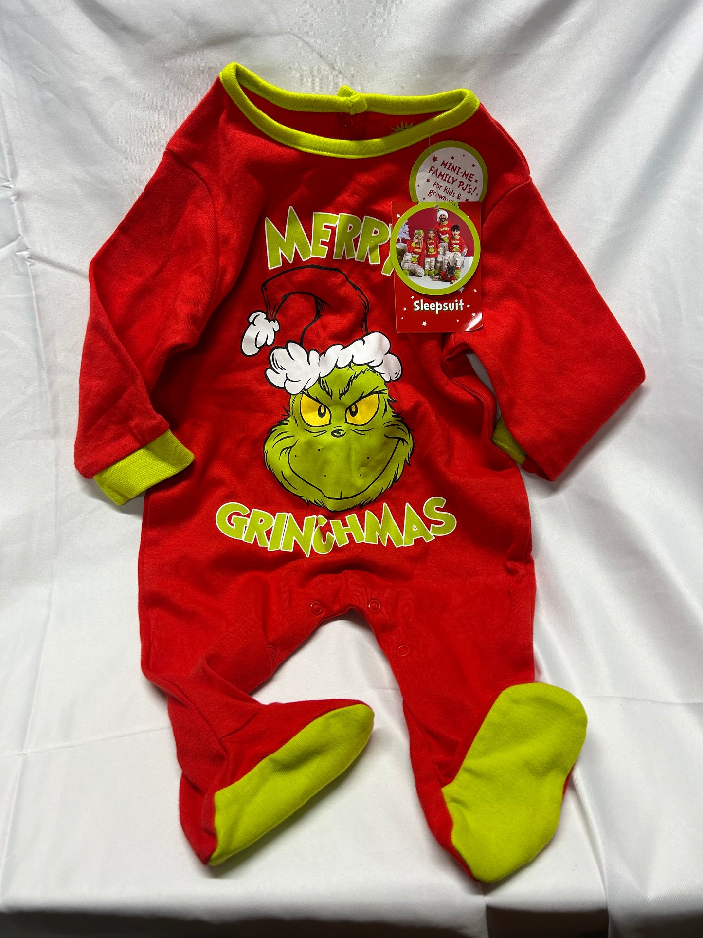 Baby Age 3-6 months - Baby Grow - Merry Grinchmas