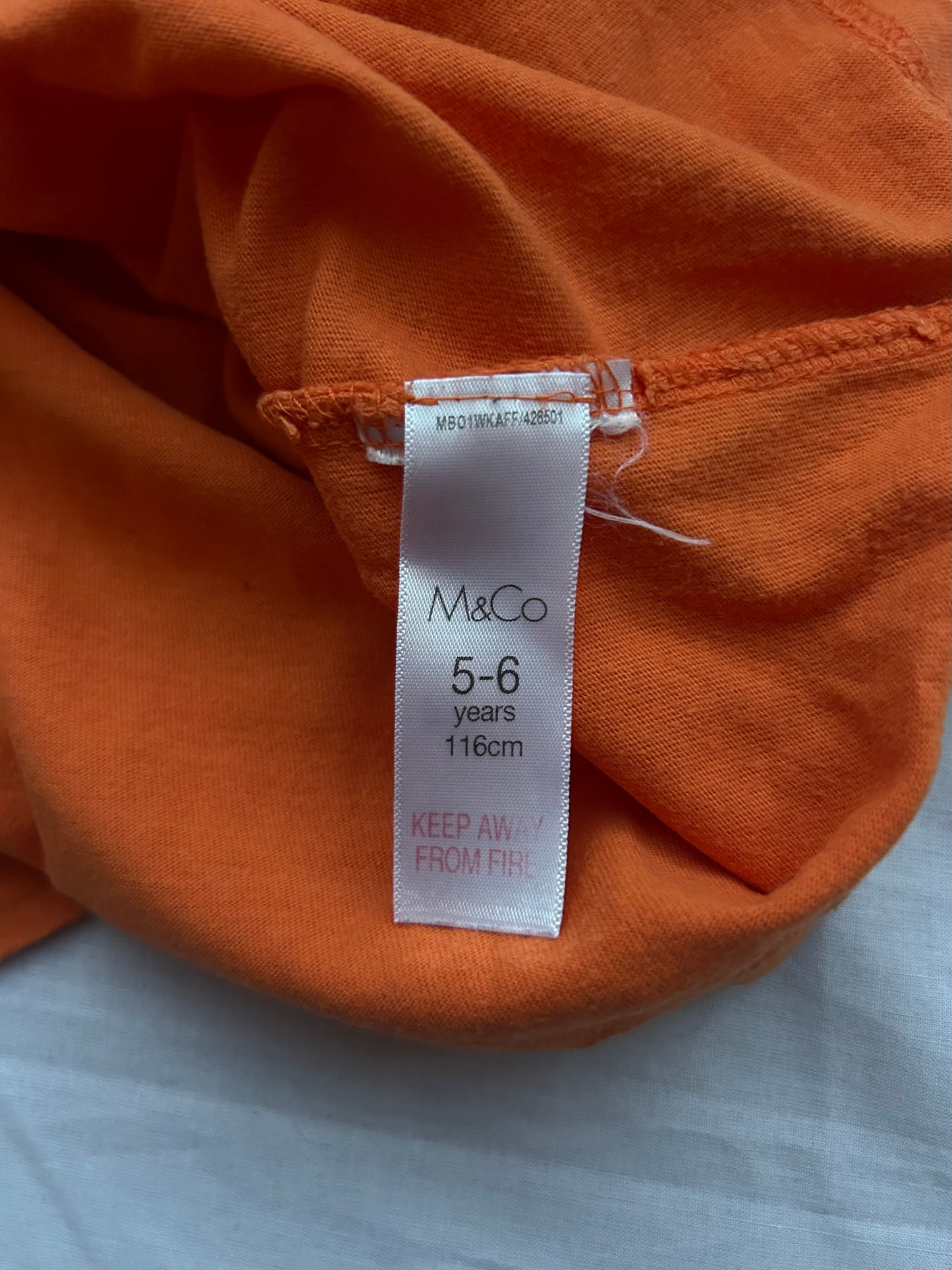 Kids 5-6 Orange Tshirt Zootopia