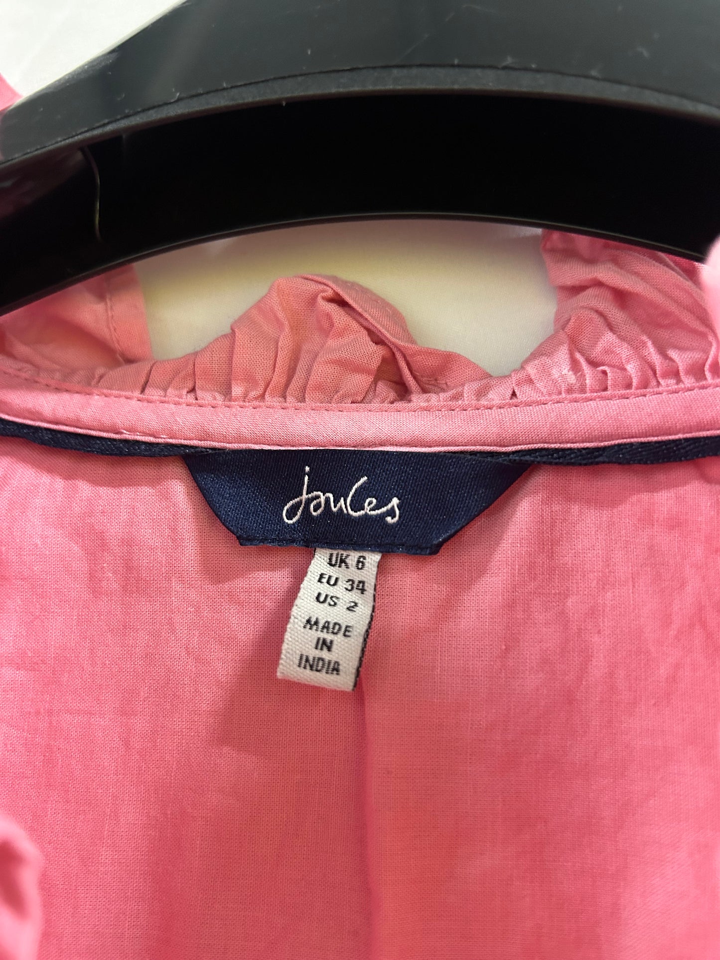 Ladies Size 6 Jools Pink Long sleeve Shirt