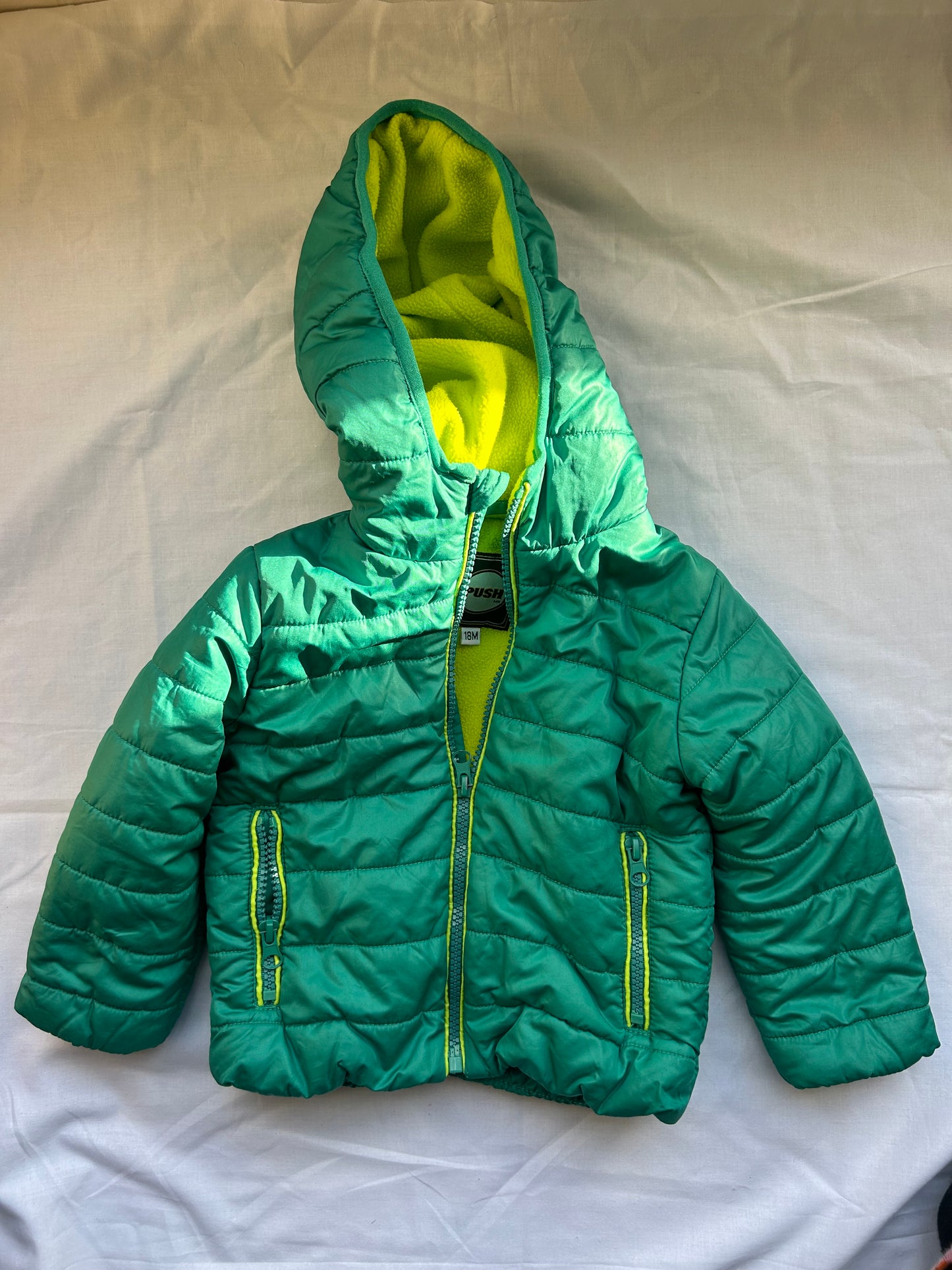 Baby 12-18 Months Green bright coat 'Push'