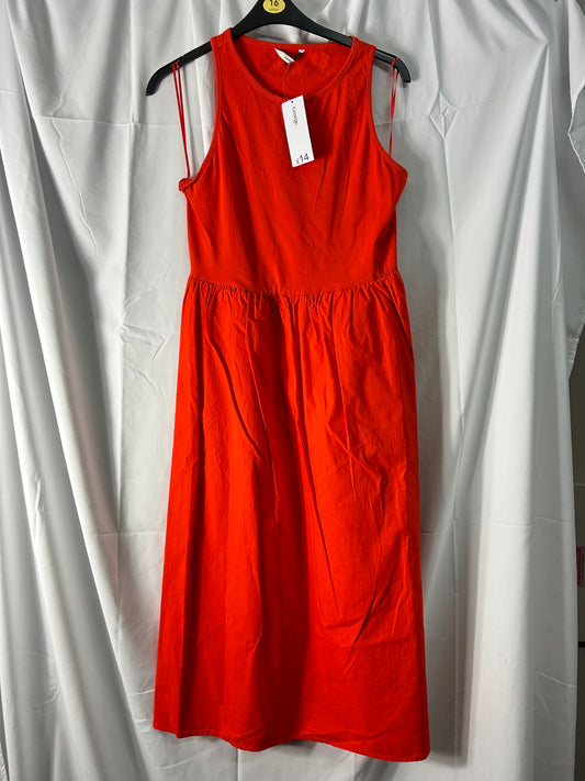 Ladies size 16 - red jersey dress George@Asda