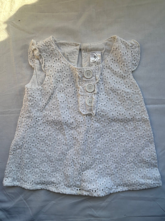 Baby 2 Years White Vest Top