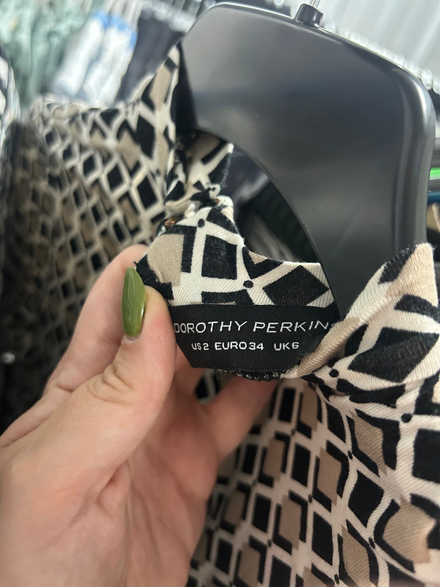 Ladies size 6 - geometric pattern dress - Dorothy Perkins