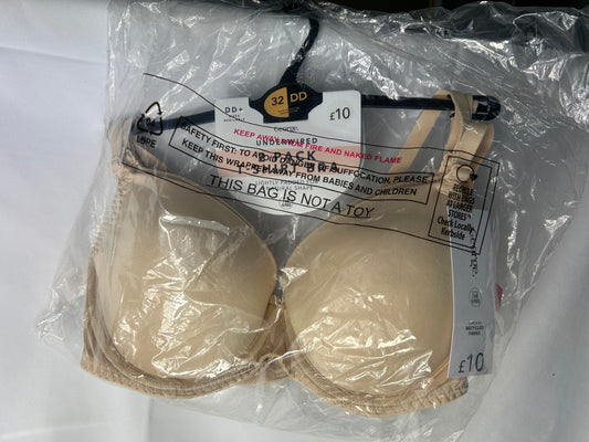 Ladies size 32DD - Beige Padded T-Shirt Bra 2 pack - George@Asda