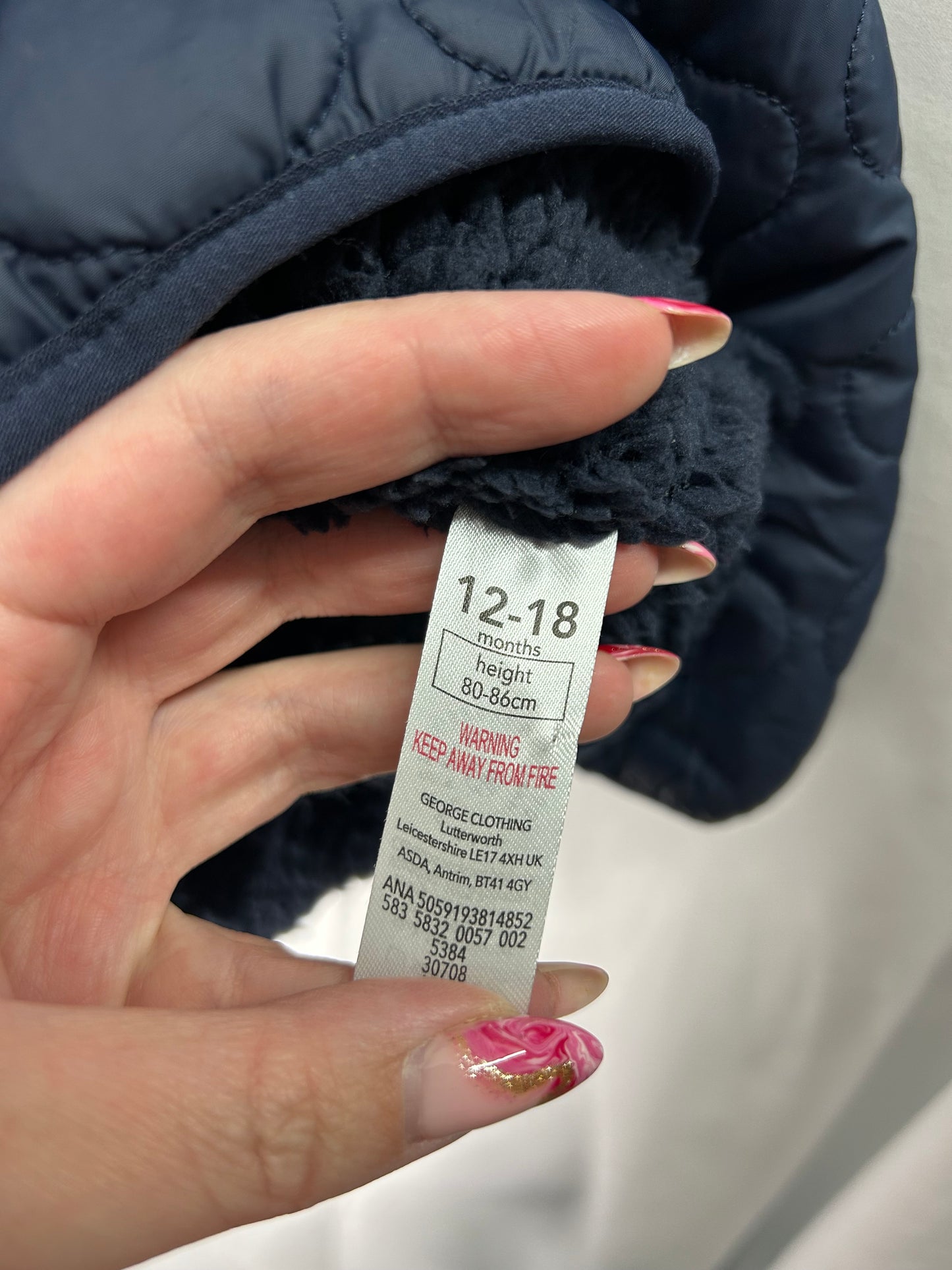 Kids Baby age 12-18 months - navy coat