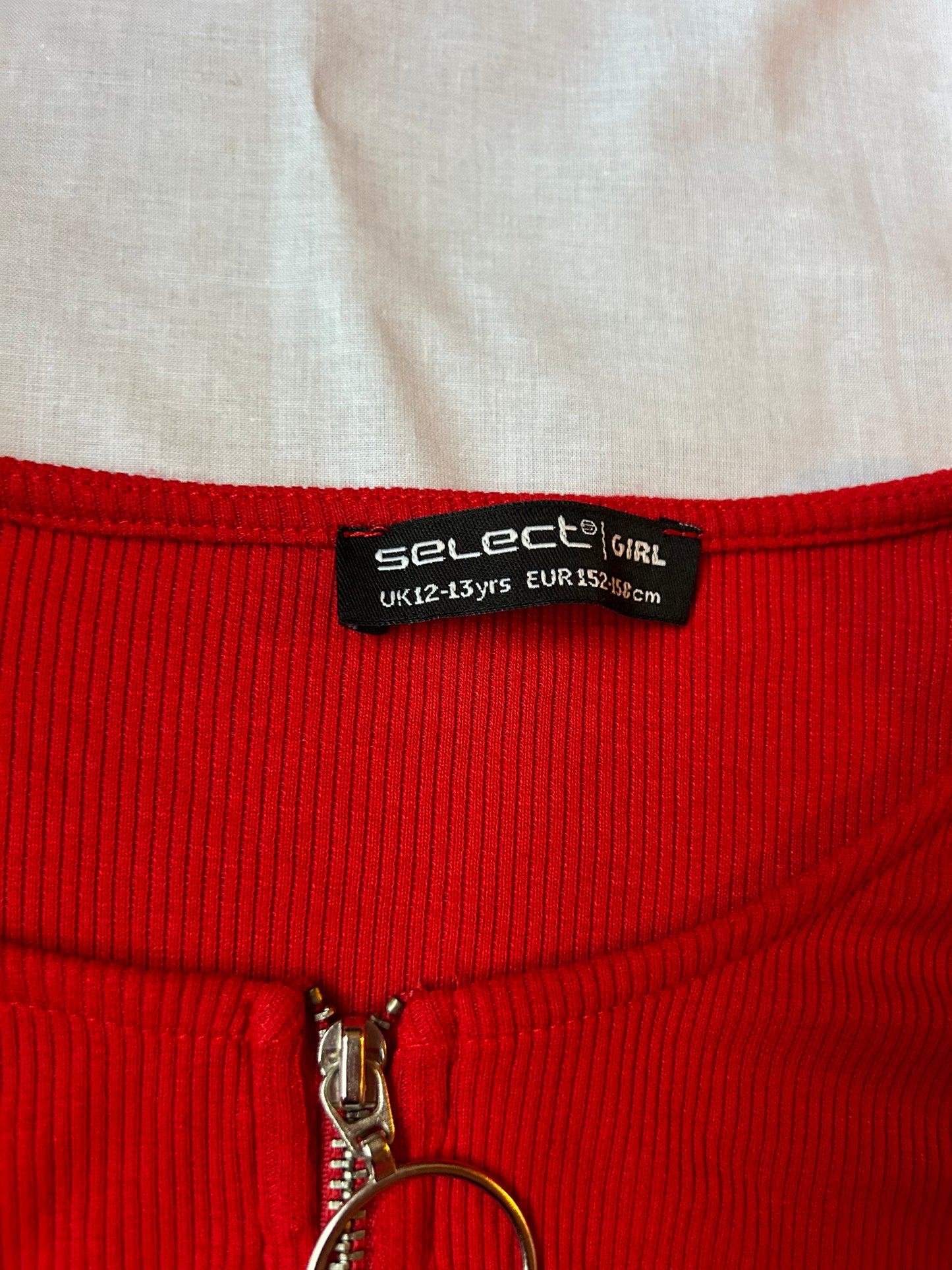 Kids Age 12-13 Select red long sleeve top