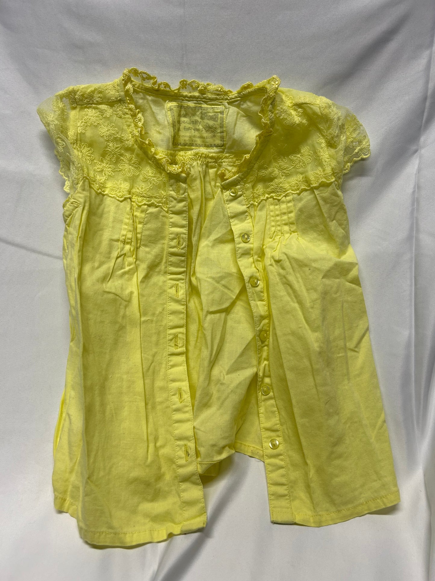 Kids 4-5 Pale Yellow Shirt Dress