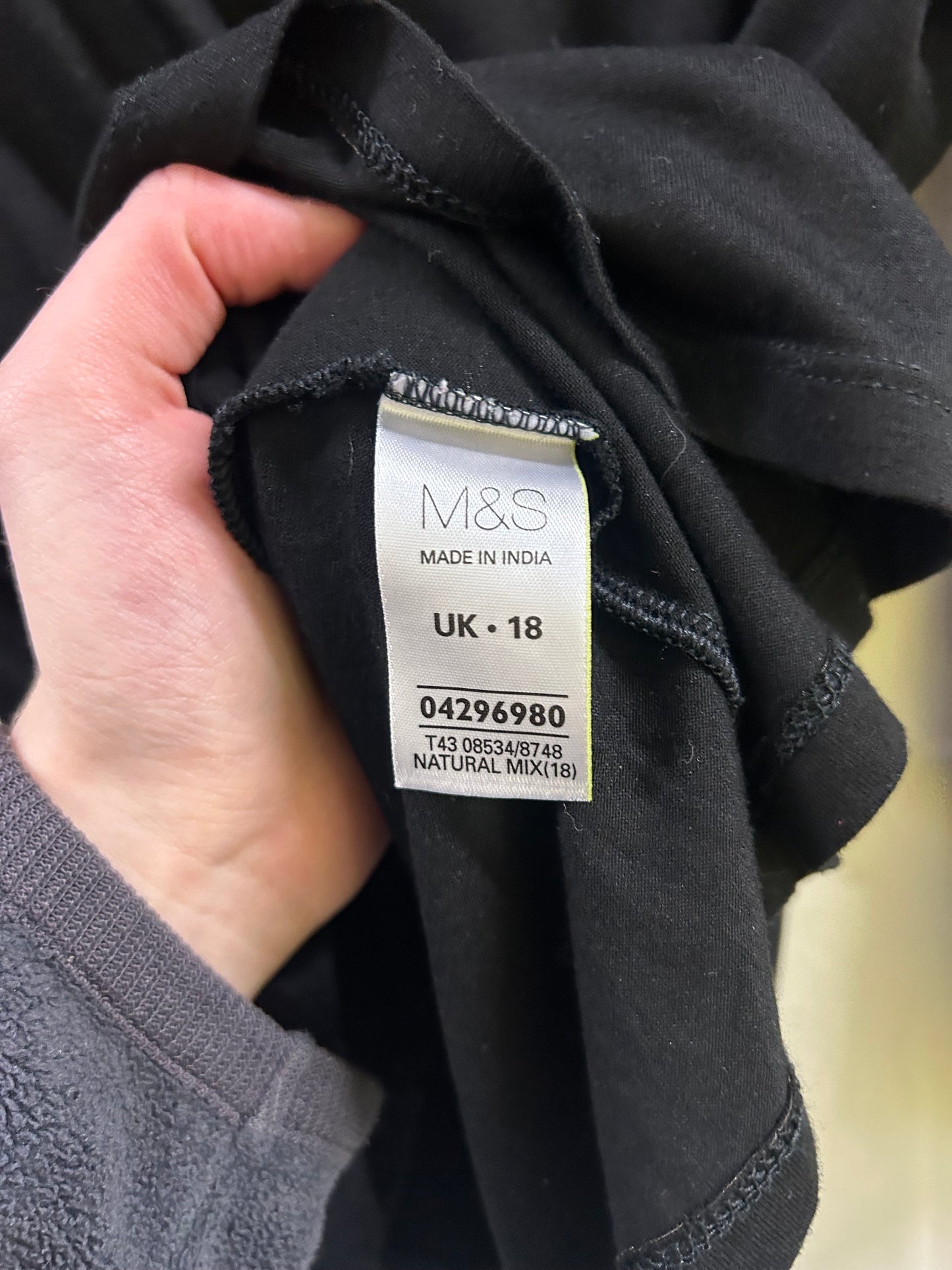 Ladies Size 18 - Black and peach - M&S Top