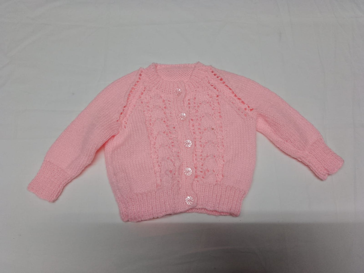 Baby 0-6 months pink cardigan