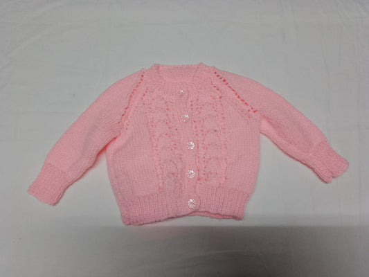 Baby 0-6 months pink cardigan