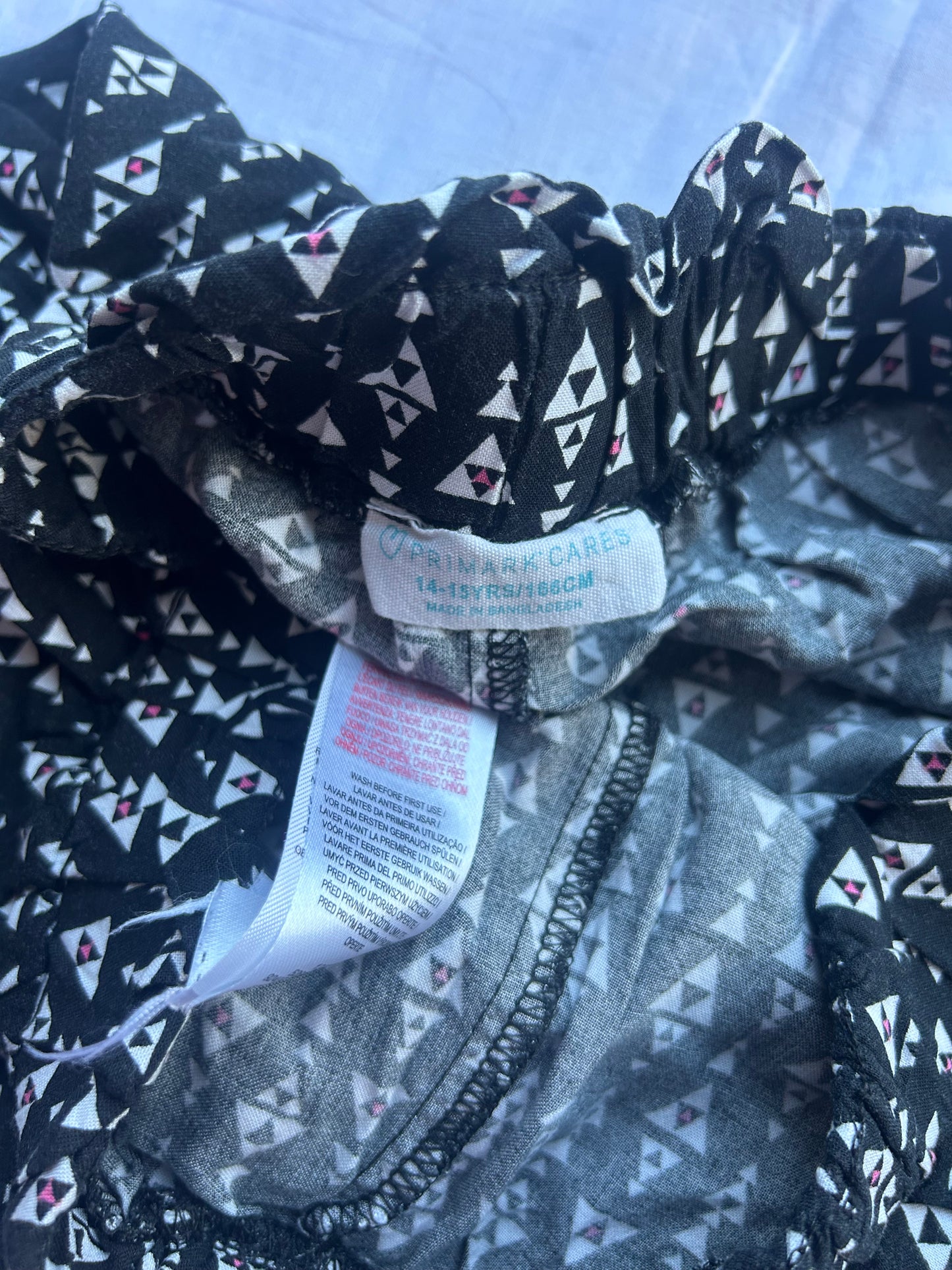 Kids Age 14-15 Black, White, Pink Primark Shorts