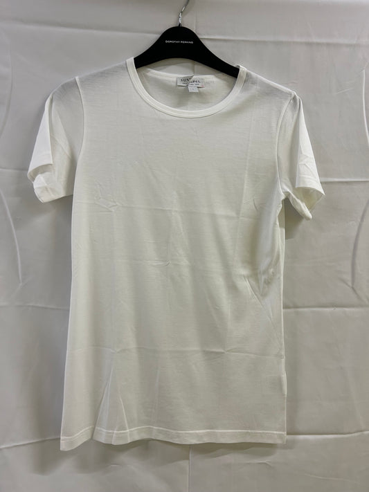 Ladies Size 8 White Sunspel Tshirt