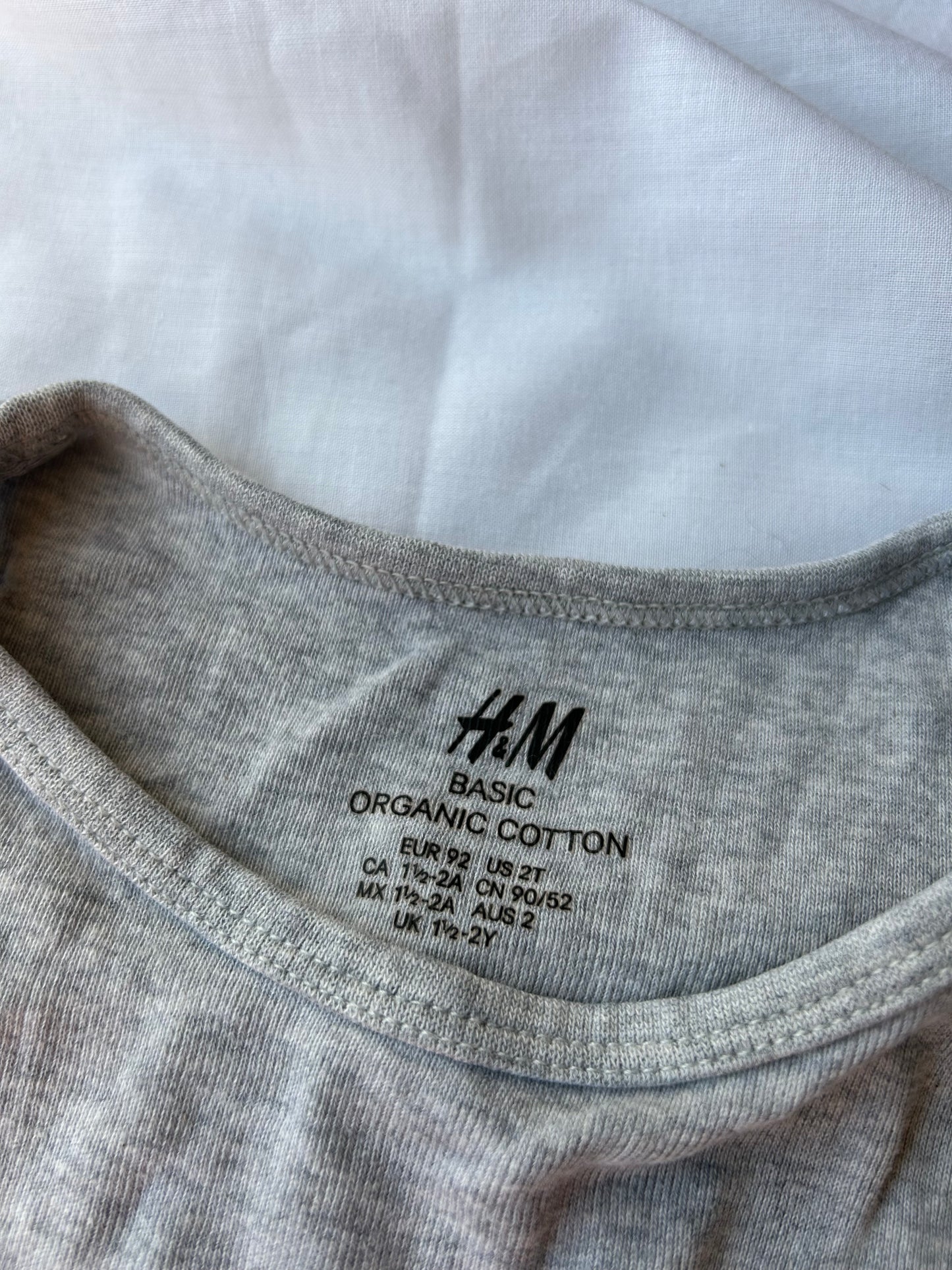 Baby 18-24 Months  Grey Babygrow 'H&M' Vest