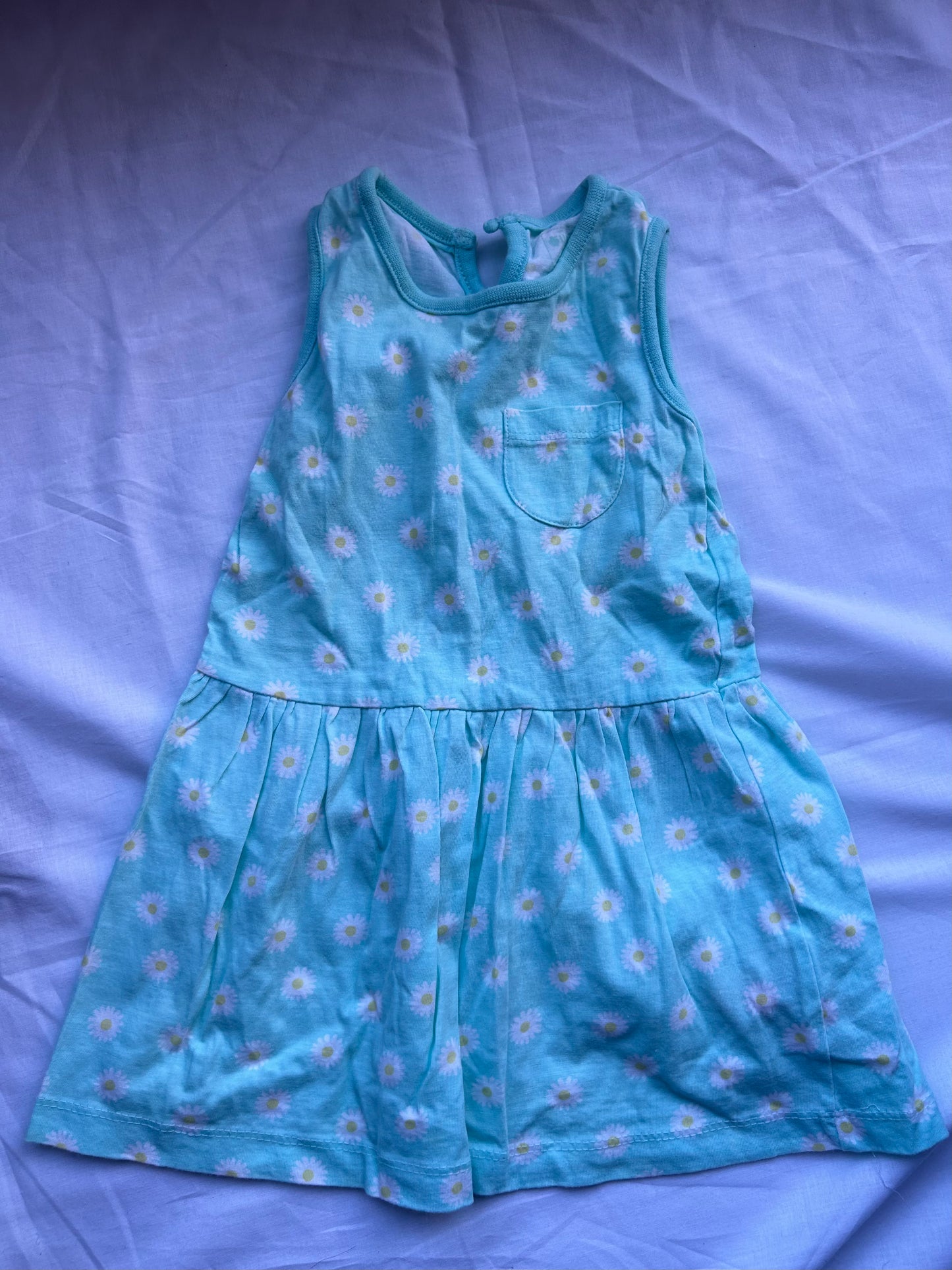Baby 18-24 Months Green Daisy summer dress