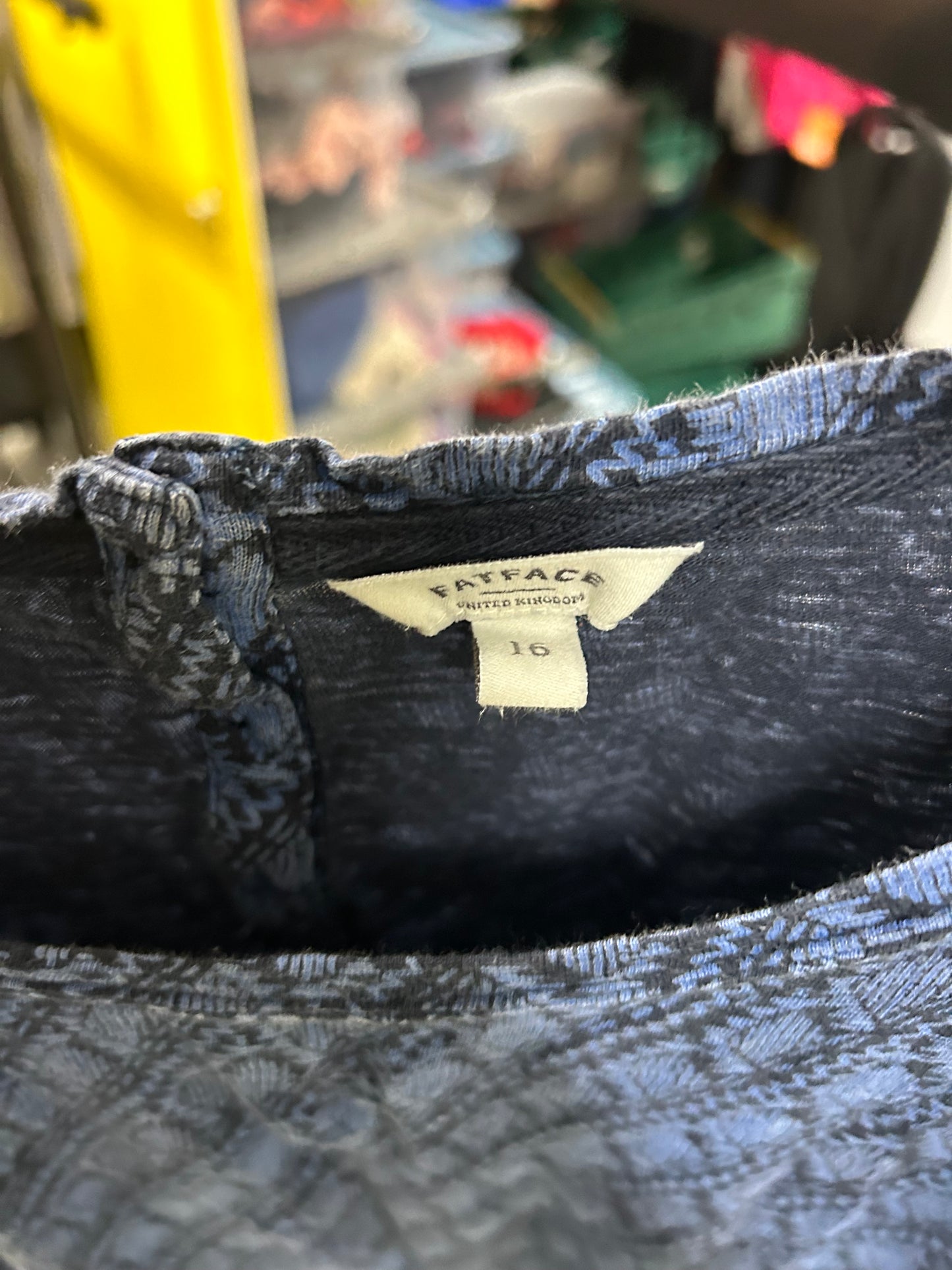 Ladies Size 16 FatFace Blue Top