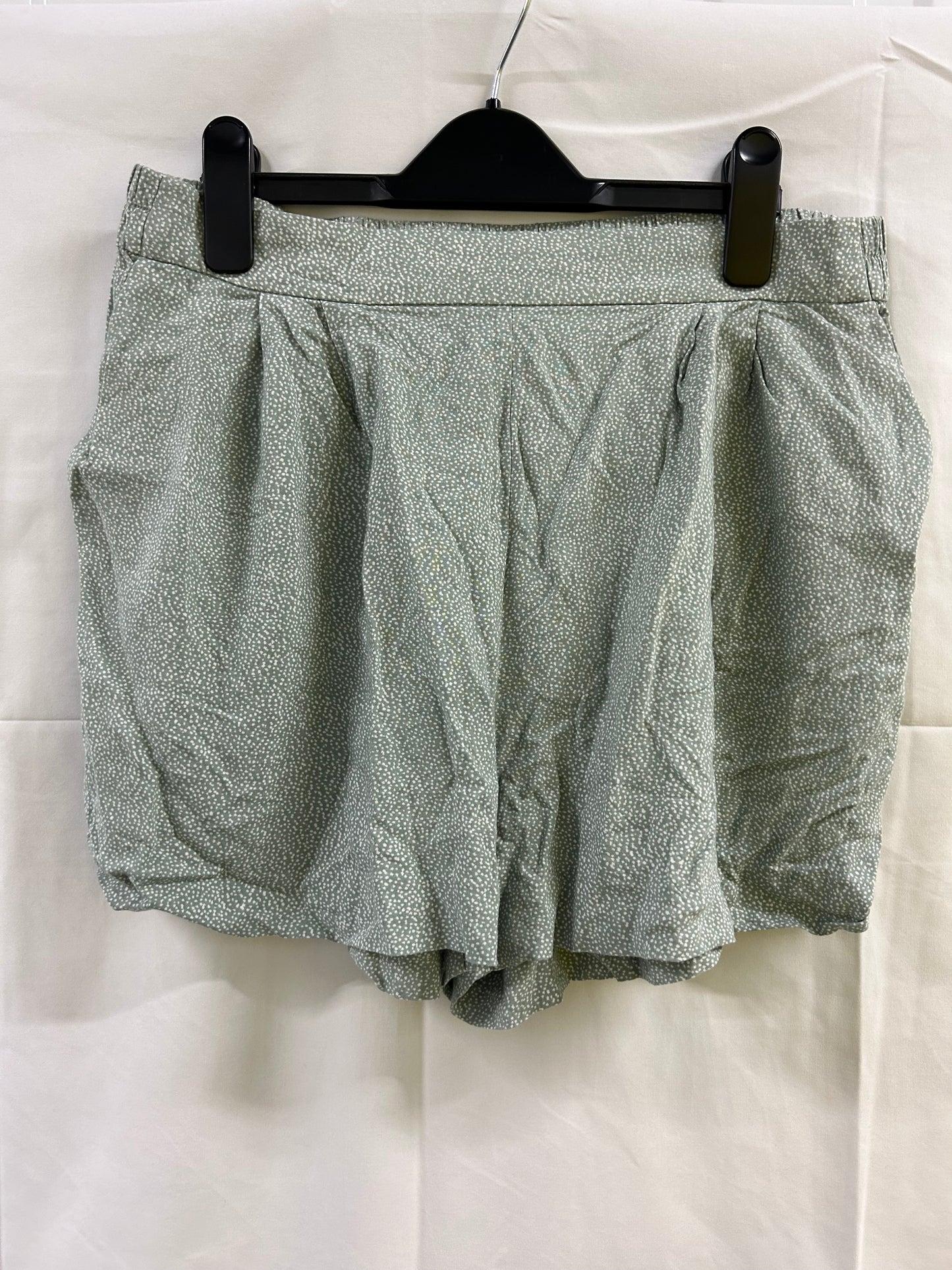 Ladies Size 10 - H&M polka dot Green and white Shorts
