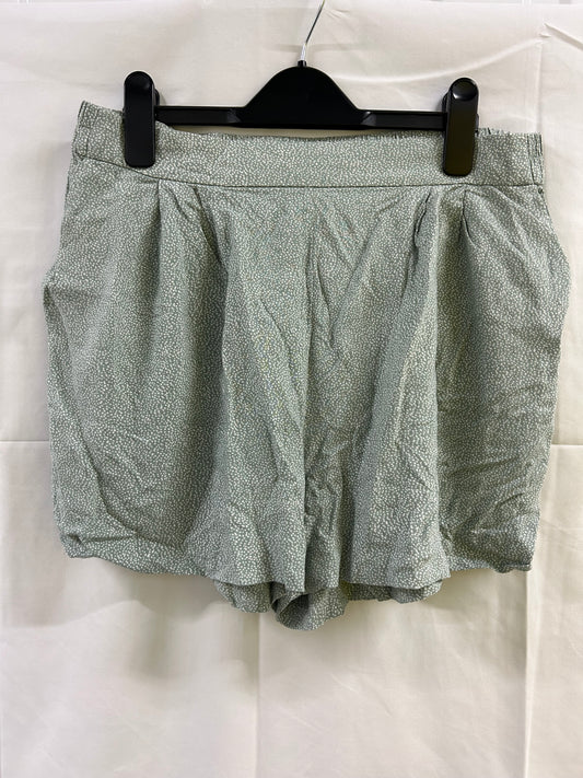 Ladies Size 10 - H&M polka dot Green and white Shorts