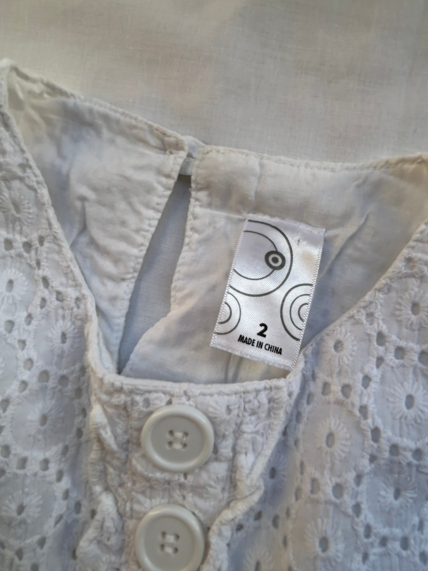 Baby 2 Years White Vest Top