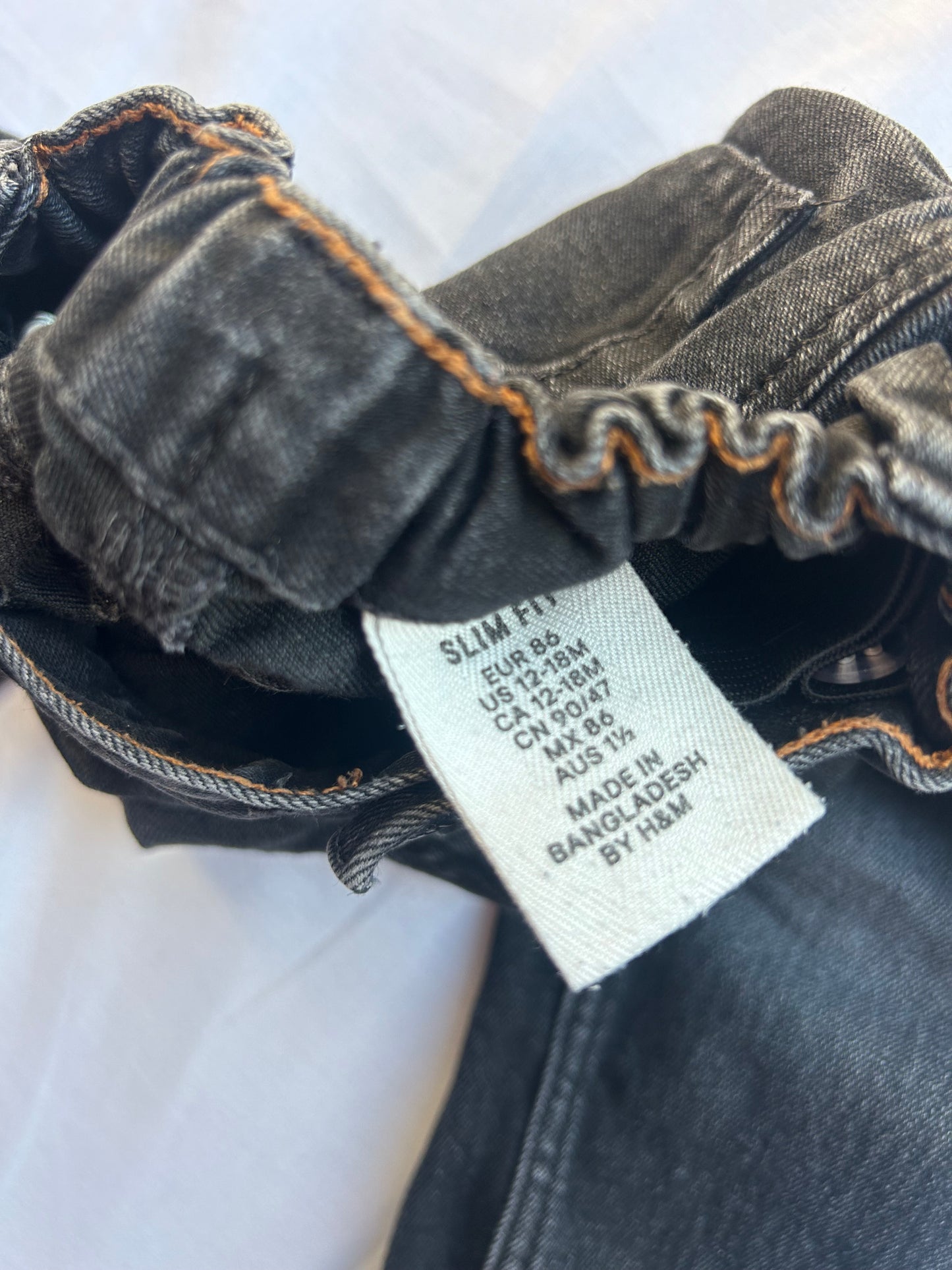 Baby 18-24 Months Black Jeans Denim 'Slim Fit'