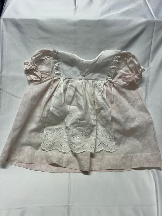 Baby 6-9 months Pink & White 'Adams' Pink Smart Dress