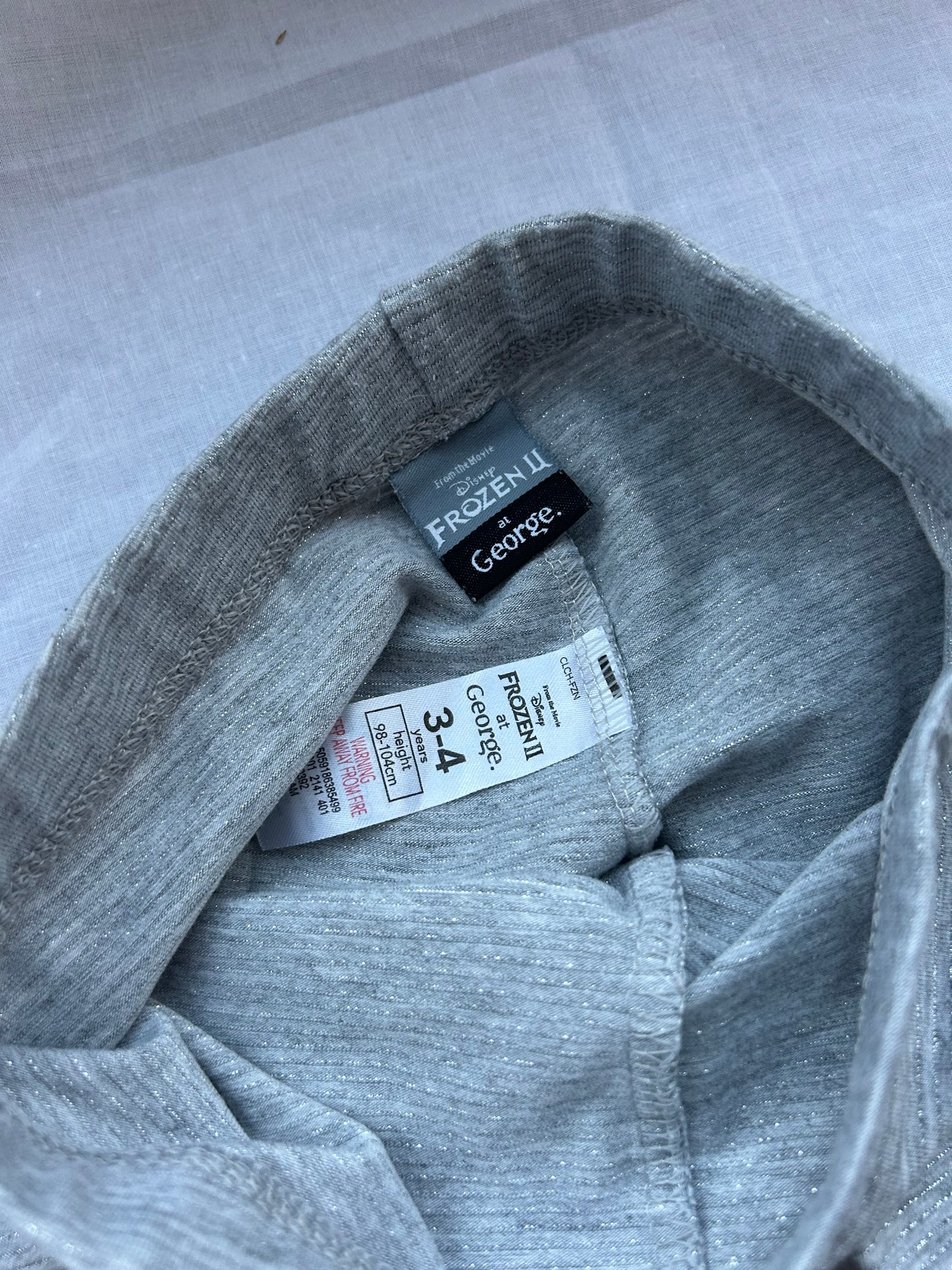 Kids Age 3-4 Frozen Grey Trousers