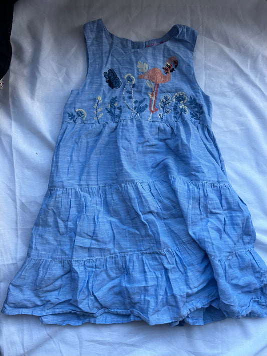 Baby 18-24 Months Blue Flamingo Dress