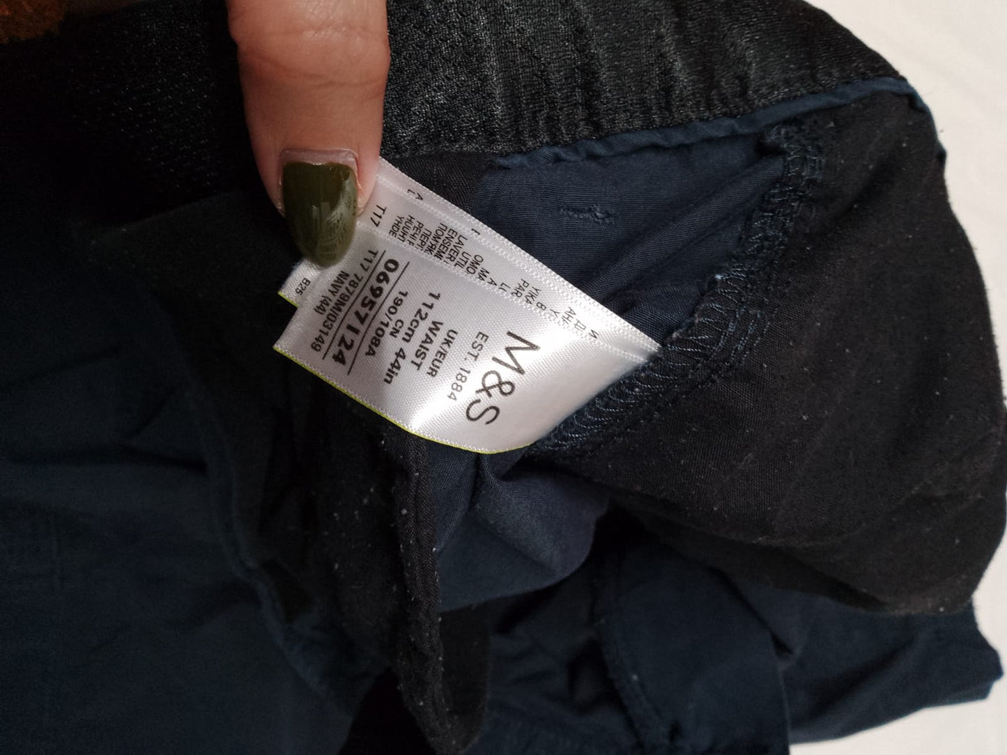 Mens Shorts M&S Blue Cargo 44 Inch