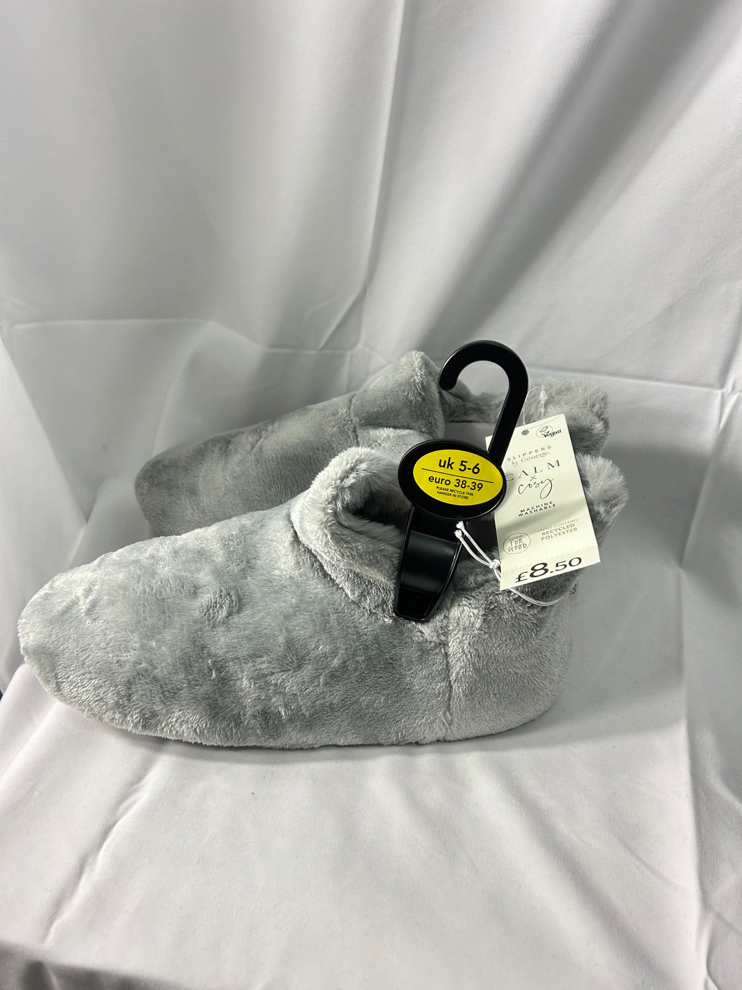 Ladies size 5/6 - grey boot slippers George@Asda