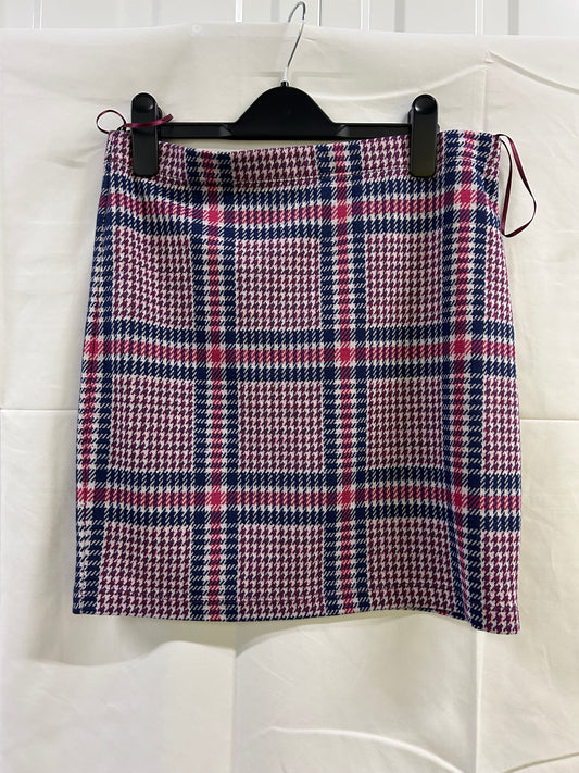 Ladies Size 10 TU Pink and blue Check Skirt