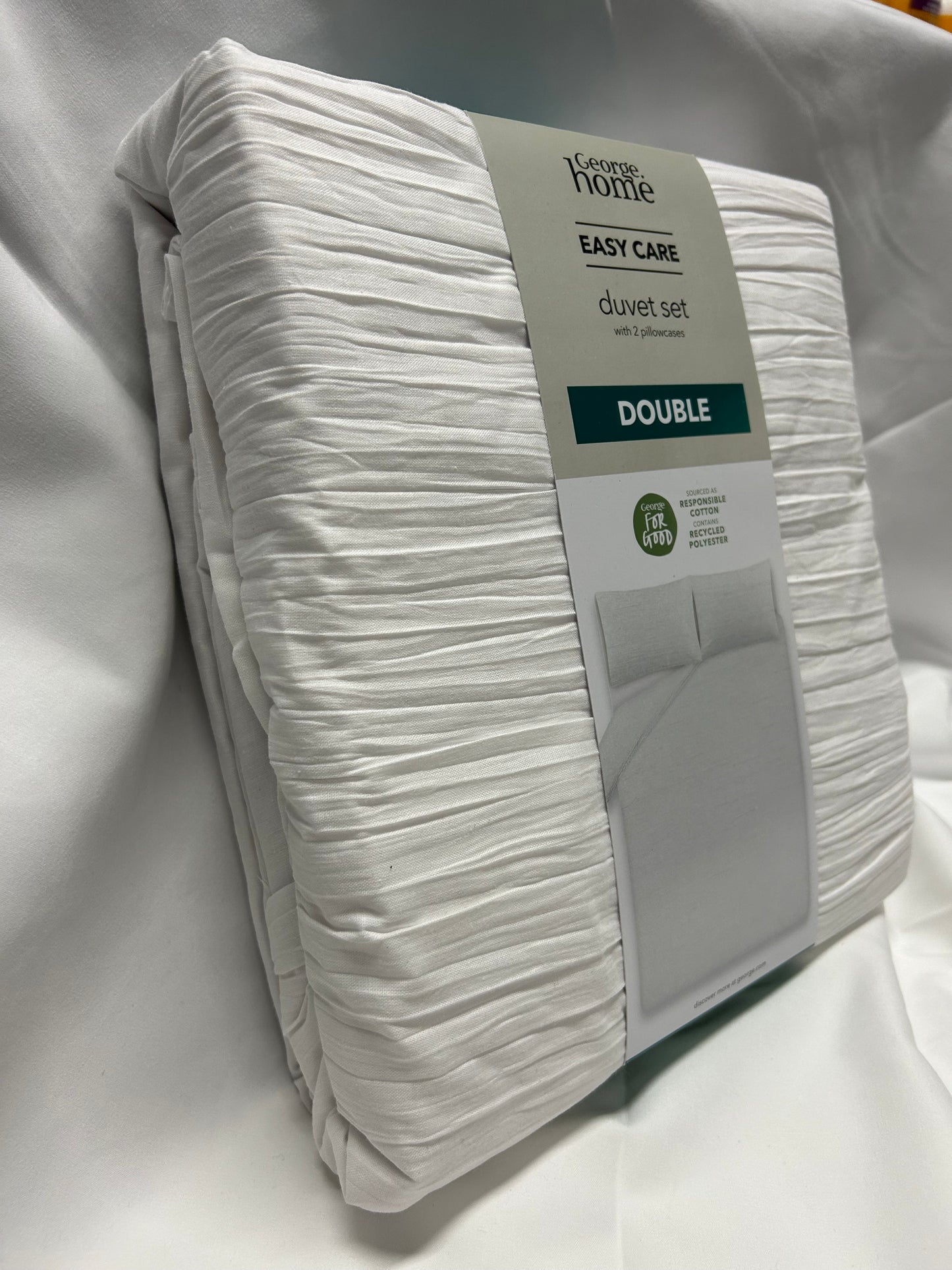 Double Duvet Cover - White - Asda