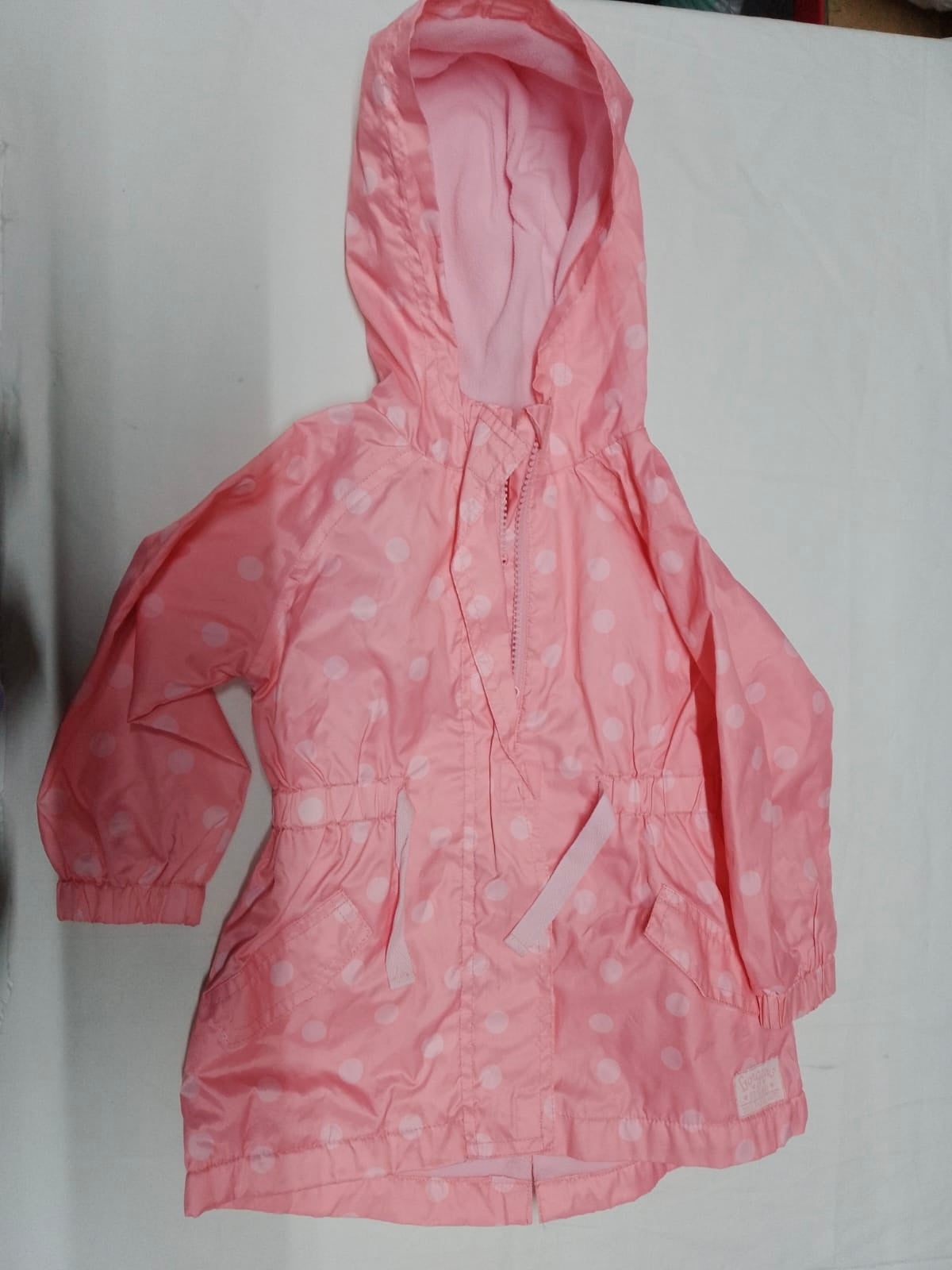 Baby 12-18 Months Pink Raincoat 'Made with Love'