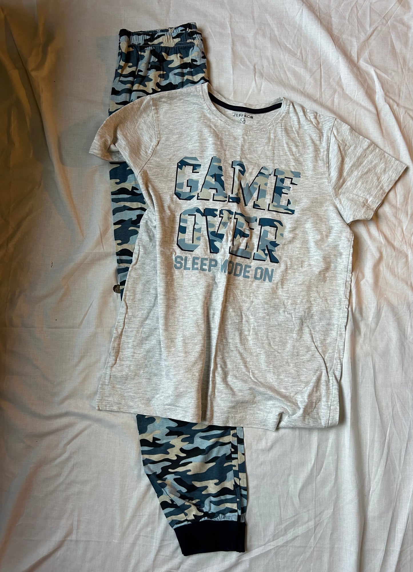 Kids Age 11-12 Blue Army Pyjama Set