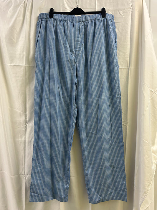 Mens XXL PJ Pyamas Blue Stripey Sunspel Bottoms