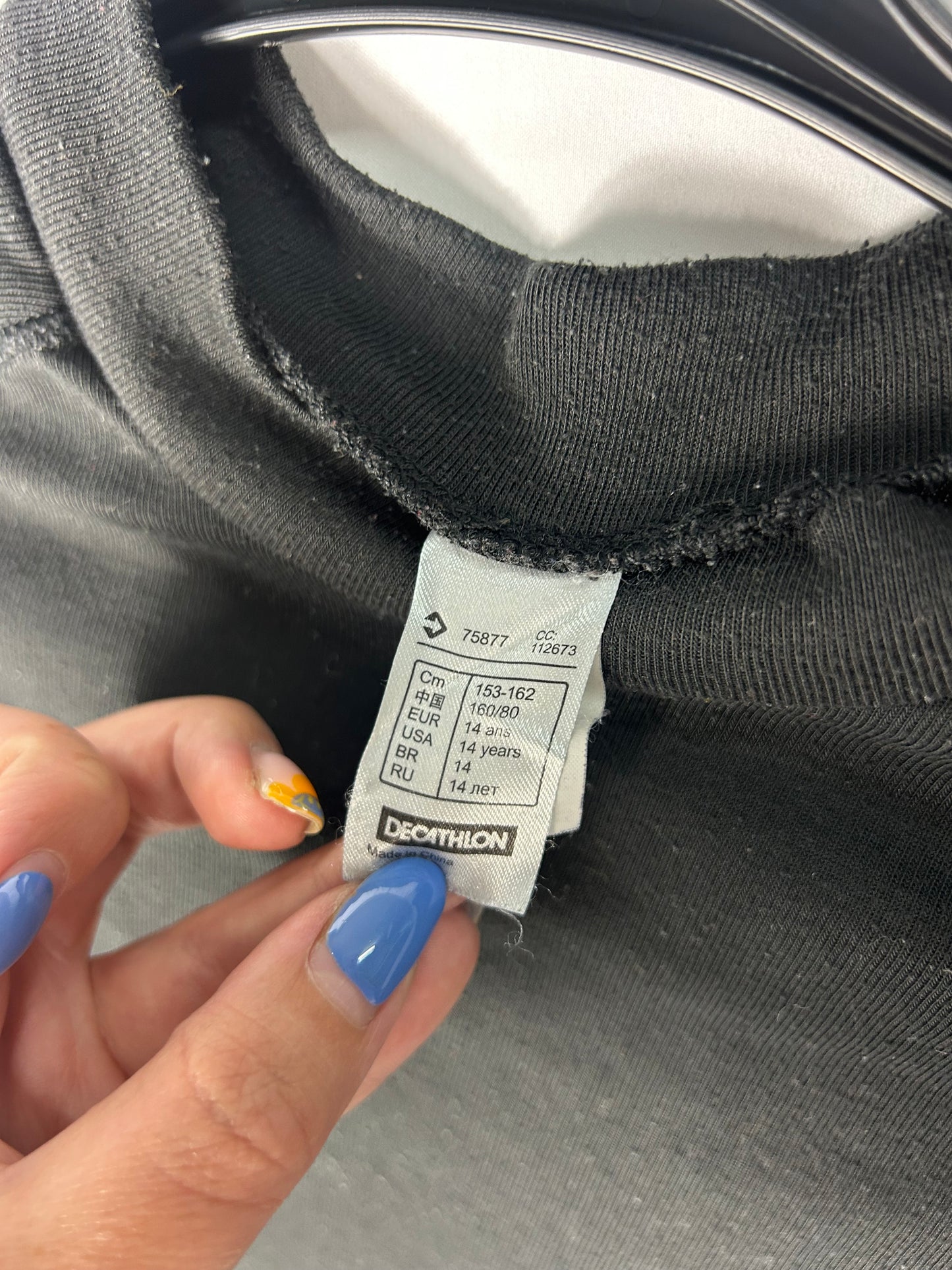 Age 14 - Decathlon long sleeve black top